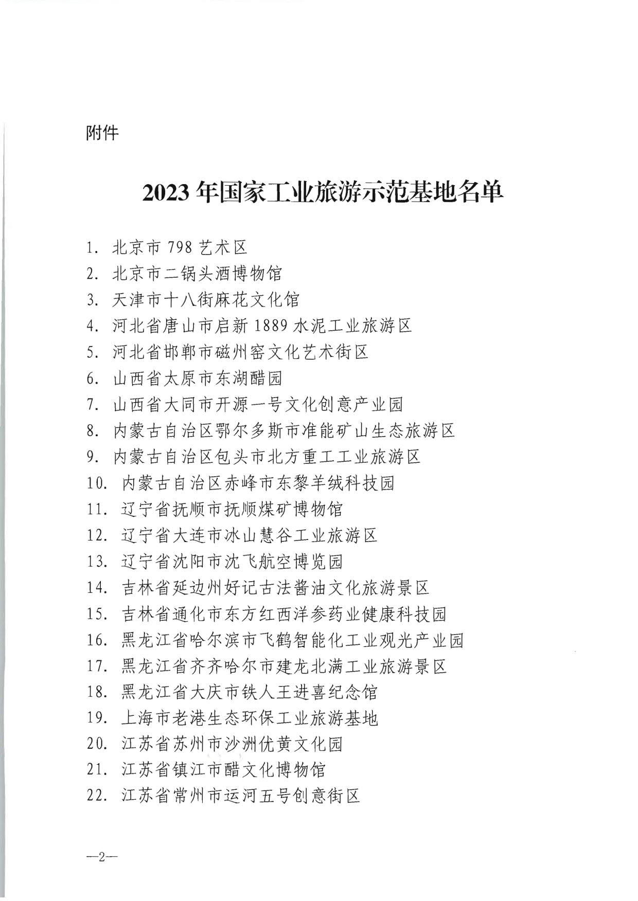 博彩网站 - 亚洲正规博彩网站关于确定北京市798艺术区等69家国家工业旅游示范基地的公告_2.jpg