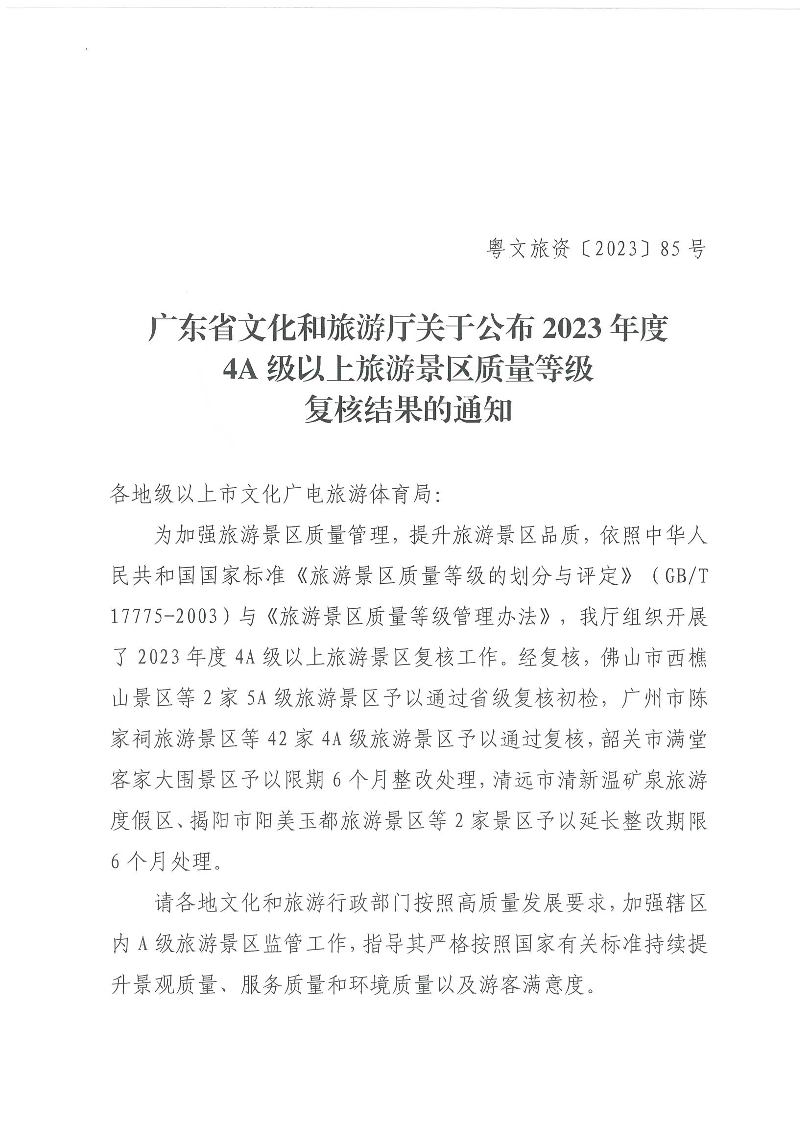 博彩网站关于公布2023年度4A级以上旅游景区质量等级复核结果的通知_页面_1.jpg