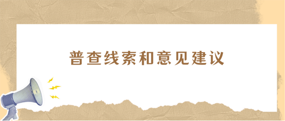 普查线索和意见建议